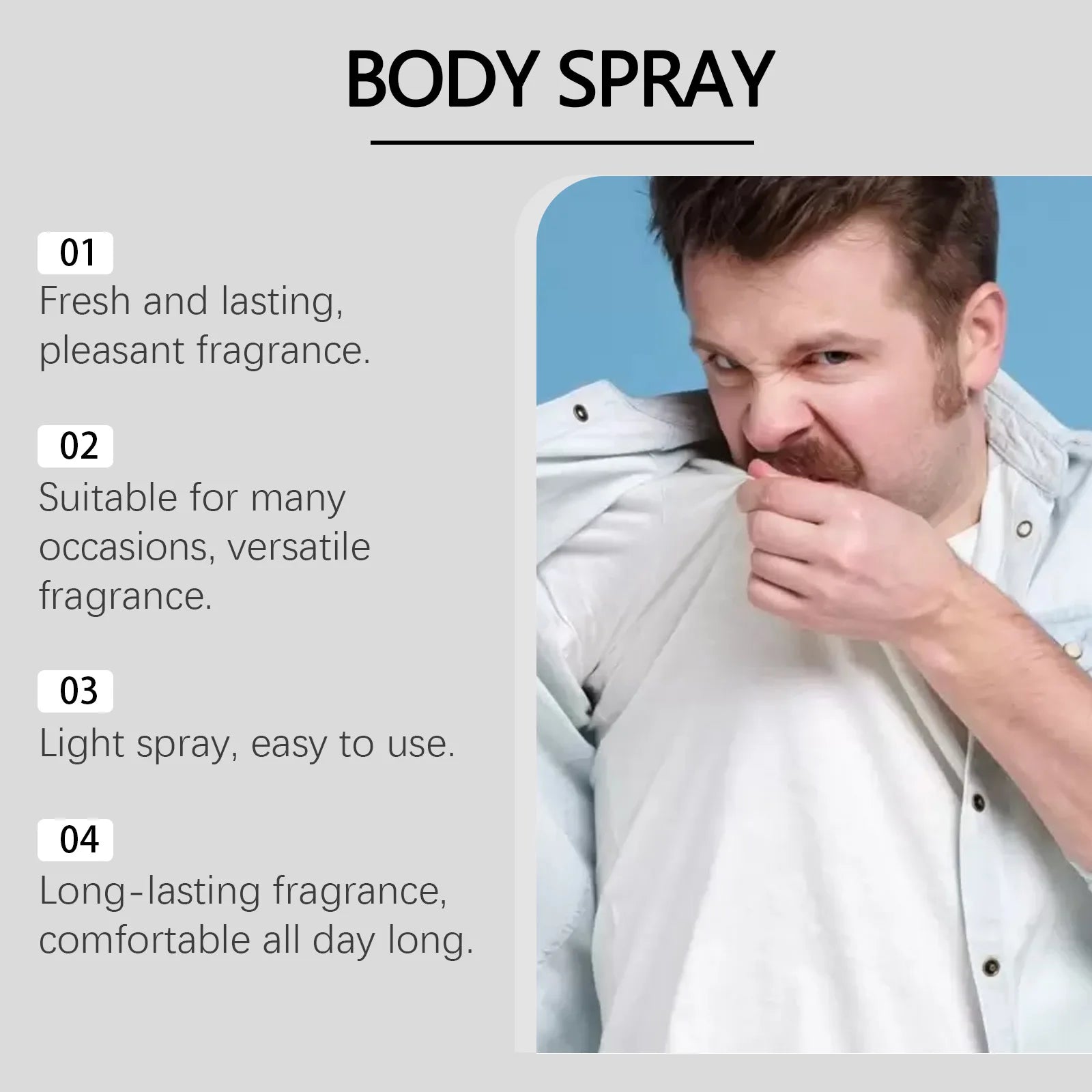 East Moon 100ml Men's Fragrance Spray Sandalwood Deodorant Long Lasting Aroma Refreshing Body Odor Remove Man Perfume Spray